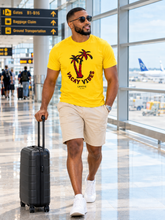 Vaycay Vibes Men's Unisex Mustard African Print T-Shirt | CALABAR
