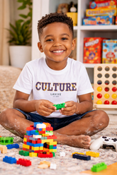 Little Boy's Unisex African Print Culture Slogan T-shirt | ENUGU