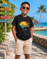 Boys Black African Safari Graphic Unisex T-shirt for Kids | ACCRA